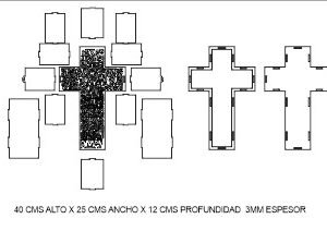 Caja Cruz 40x25x12  3mm