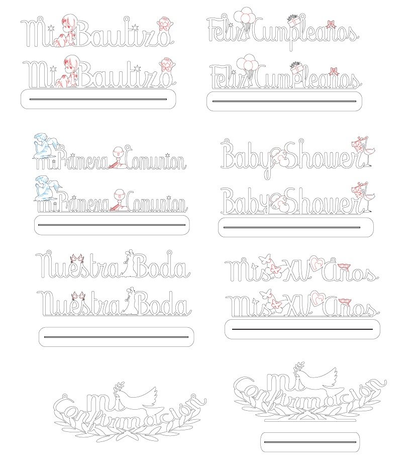 PACK 7 CARTELES EVENTOS FIESTA