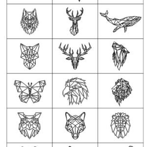 PACK 21 IMAGENES GEOMETRICAS ANIMALES