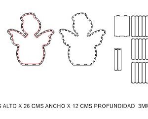 Caja Angel 30x26x12  3mm