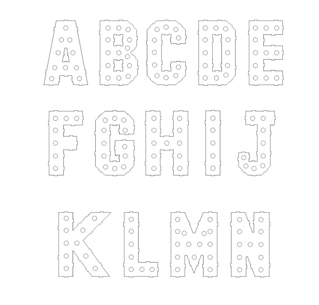 LETRAS 3D DE 30 CMS PARA AGREGAR FOCOS