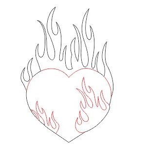CORAZON CON FLAMA