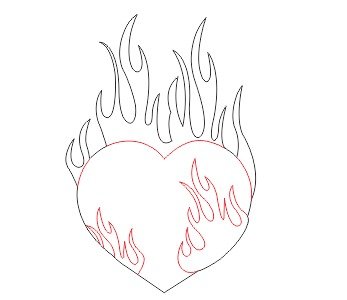 CORAZON CON FLAMA