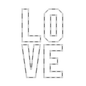 LETRAS 3D LOVE 89 CMS ALTO