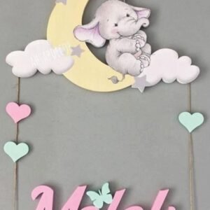 ELEFANTE SENTADO EN LUNA CUARTO DE BEBES