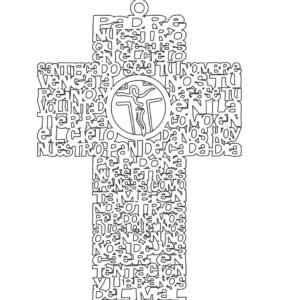 CRUZ PADRE NUESTRO CRUCIFIJO EN CENTRO