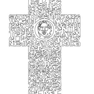 CRUZ PADRE NUESTRO ROSTRO EN CENTRO