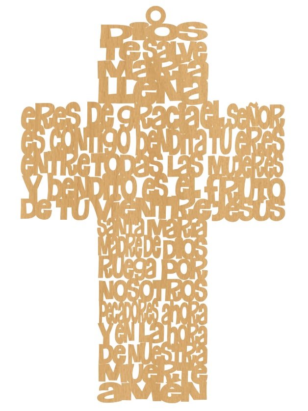 CRUZ ORACION DIOS TE SALVE