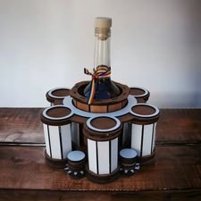 DISPENSADOR PARA 6 CABALLITOS Y BOTELLA MOD 2