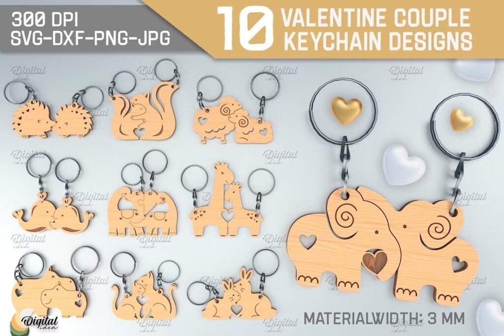 pack de llaveros de pareja