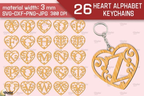 Heart-Alphabet-Keychain
