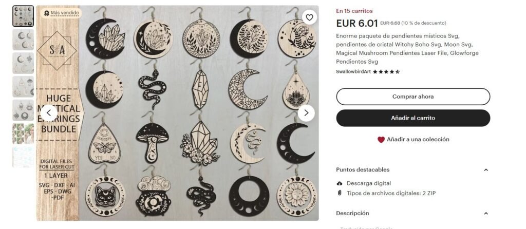 Paquete de aretes pendientes Misticos bruja Boho