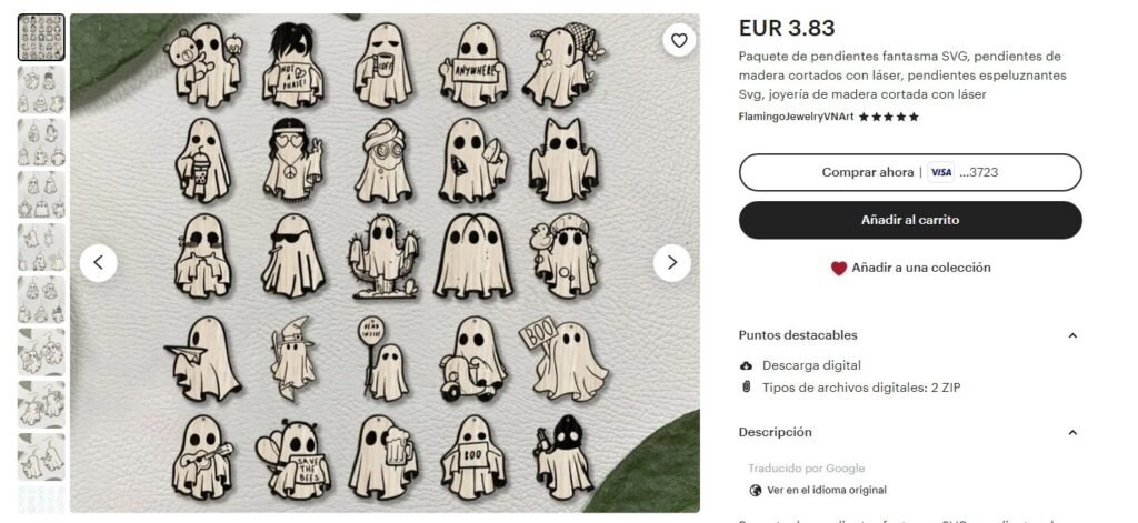 Paquete de pendientes fantasma