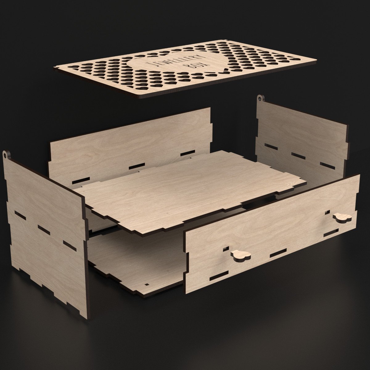 caja joyero cajones - Imagen 2