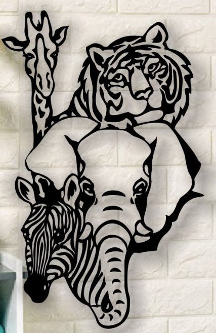 ANIMALES LEON JIRAFA TIGRE CEBRA