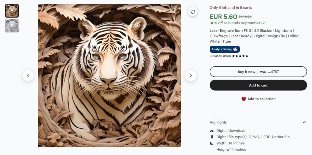 3D Ilusion tigre