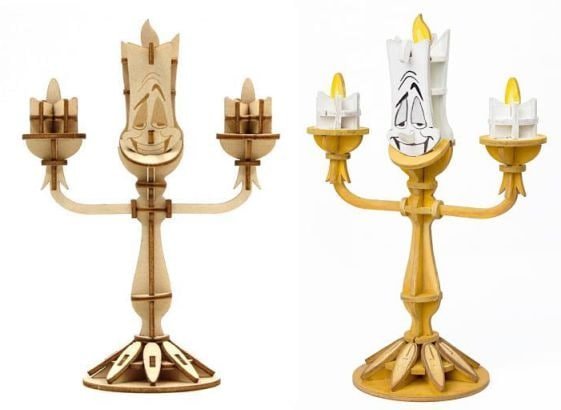lumiere candil de la bella y la bestia 3d
