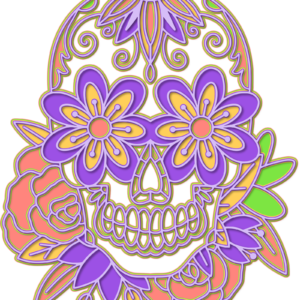 3D-Skull-with-flowers-Layered-36497170