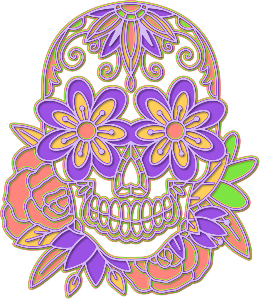 3D-Skull-with-flowers-Layered-36497170