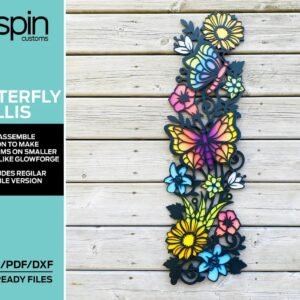 Enrejado de jardín vertical de mariposas - Signo de montaje y no montaje en capas