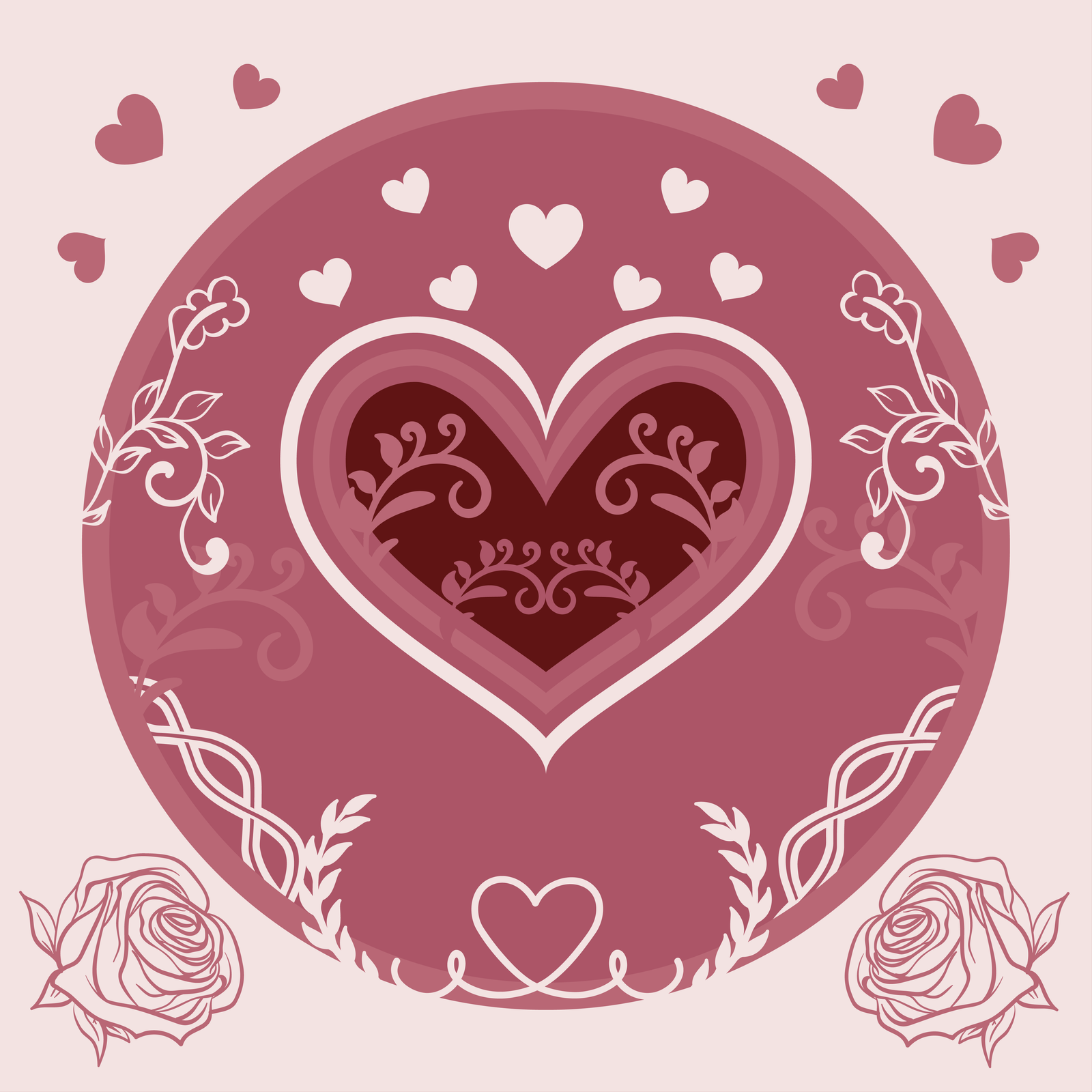Floral-Heart-Multilayer-Shadow-Box-24393424 - PNG