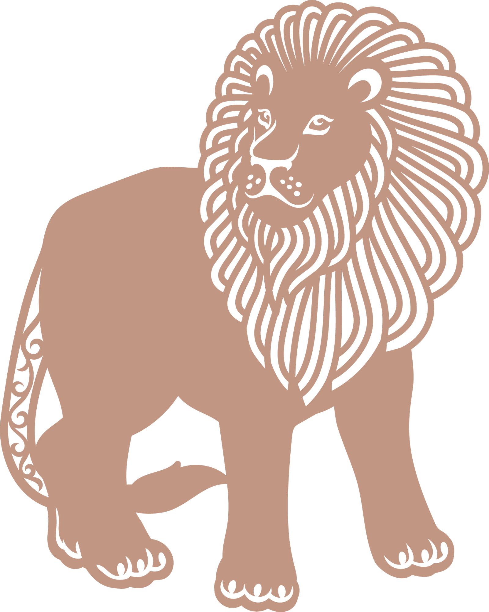 Floral-Lion-3D-Layered-SVG-37191939 - Imagen 3