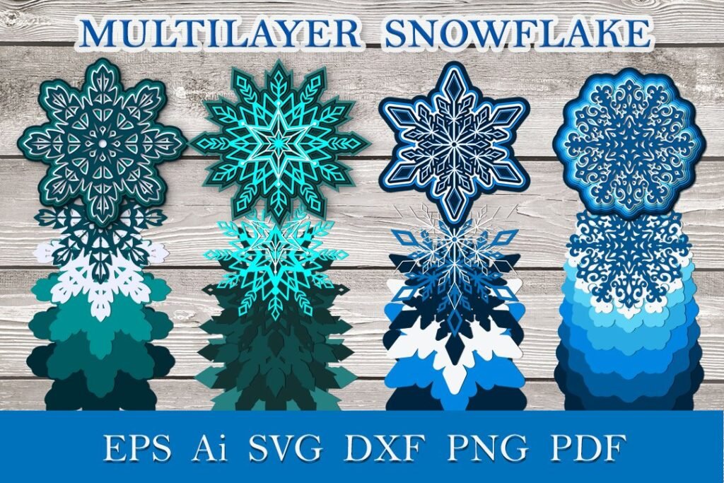 Four-multilayer-snowflakes-17740987