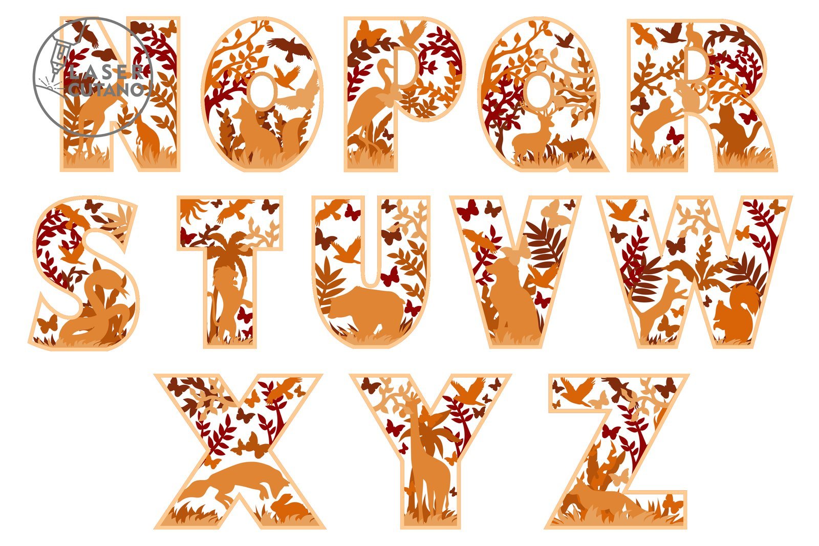 LETTERS-Multilayer-Laser-Cut-File-22143462 - Files - Imagen 2