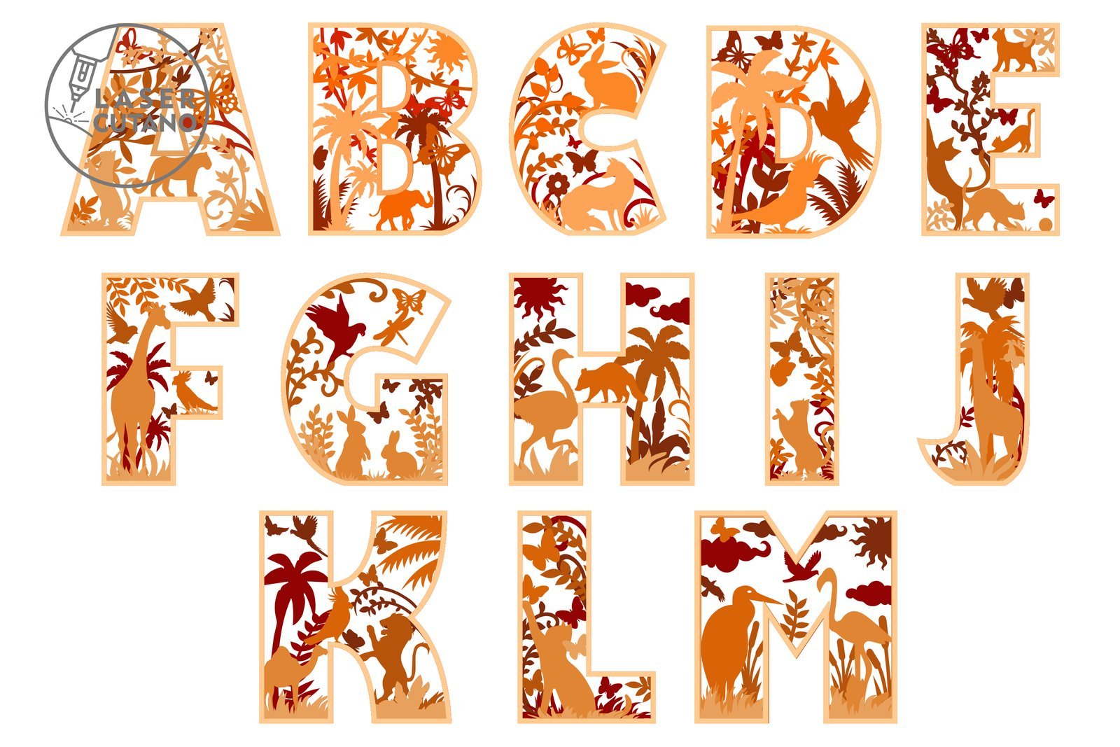 LETTERS-Multilayer-Laser-Cut-File-22143462 - Files