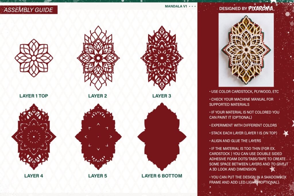 Mandala-Wall-Art-3D-Layered-21776035 - Mandala Wall Art 3D Layered SVG Cut File