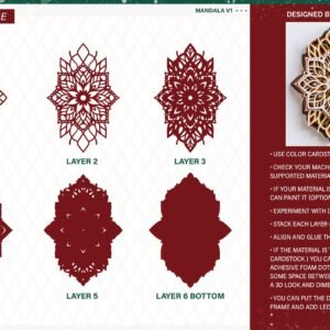 Mandala-Wall-Art-3D-Layered-21776035 - Mandala Wall Art 3D Layered SVG Cut File