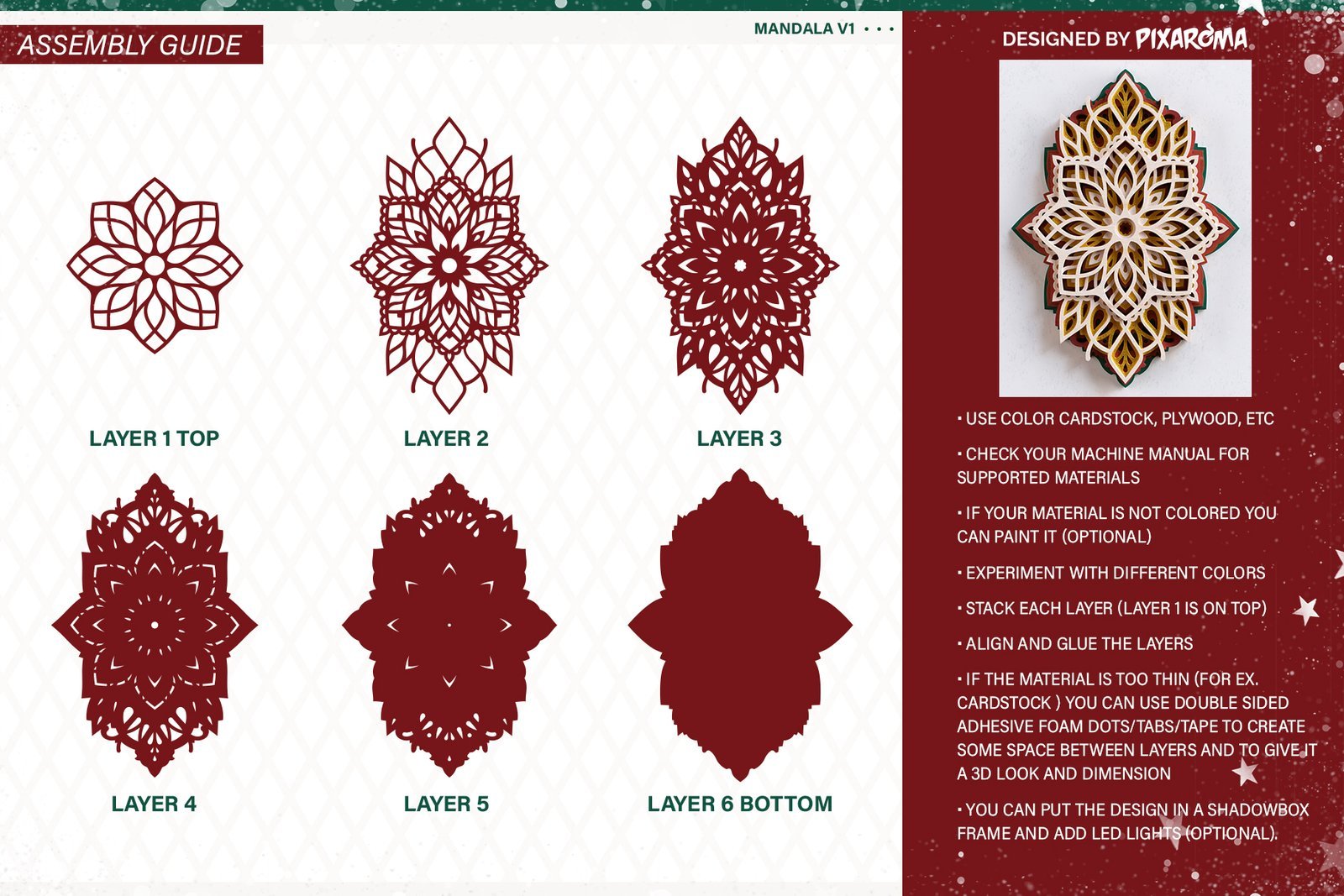 Mandala-Wall-Art-3D-Layered-21776035 - Mandala Wall Art 3D Layered SVG Cut File