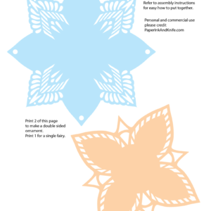 Sugarplum-Fairy-3D-Papercut-Template-19356202 - PNG sugarplum fairy