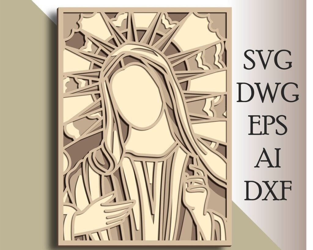 Virgen María multicapa SVG