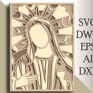 Virgen María multicapa SVG