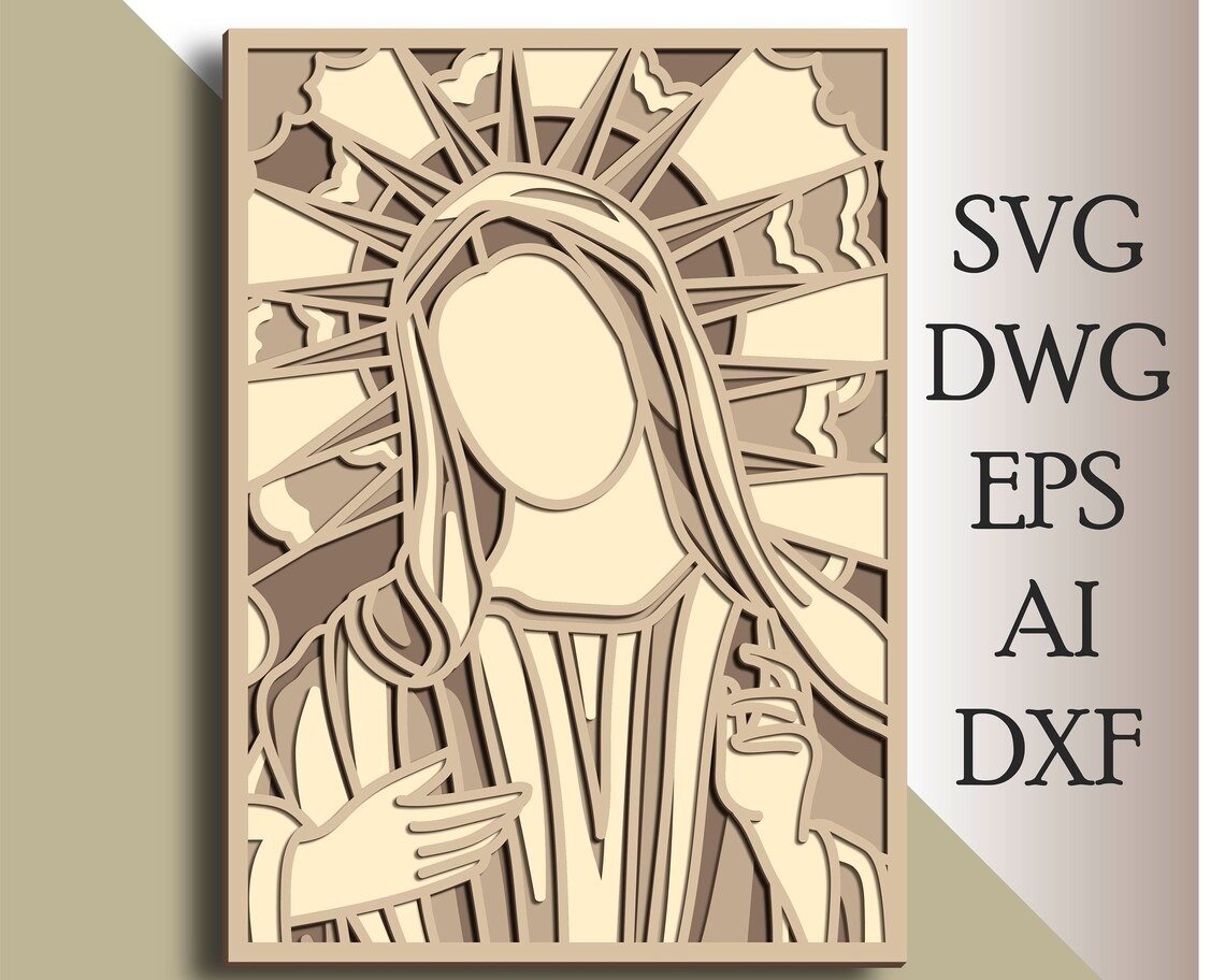 Virgen María multicapa SVG