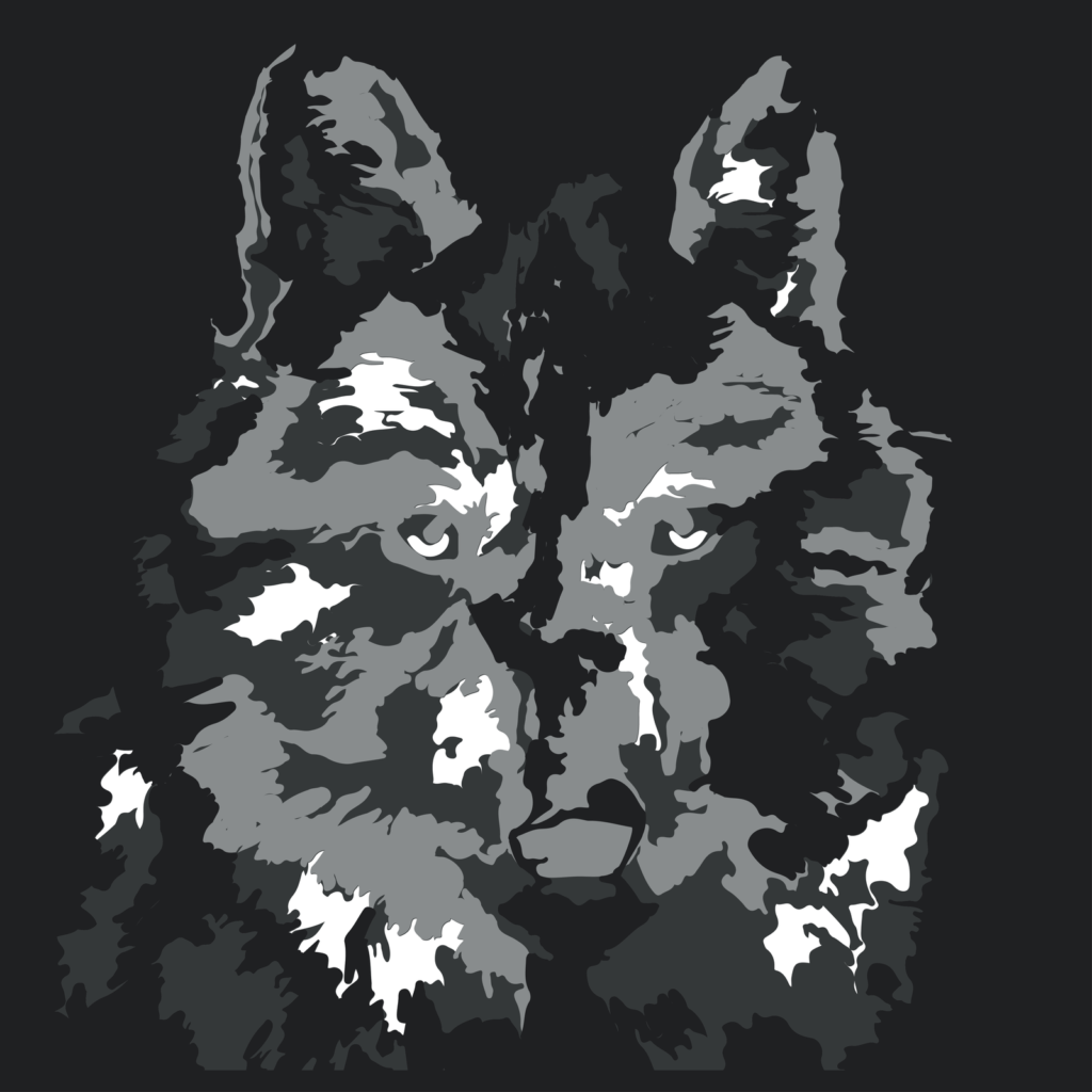 Wolf-Face-Multilayer-Shadow-Box-24807149 - PNG
