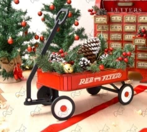 vagon rojo volador navidad