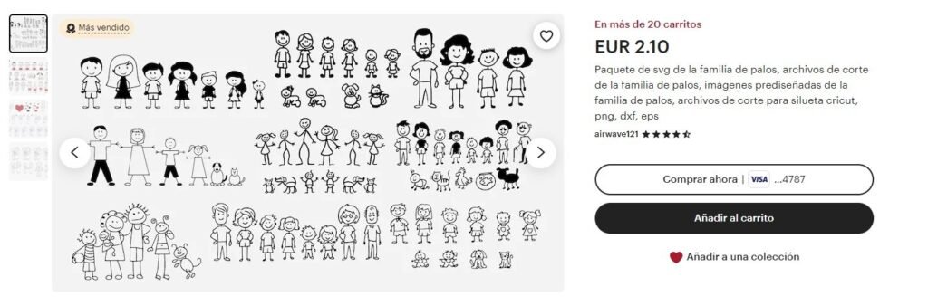 Paquete de svg de la familia de palos