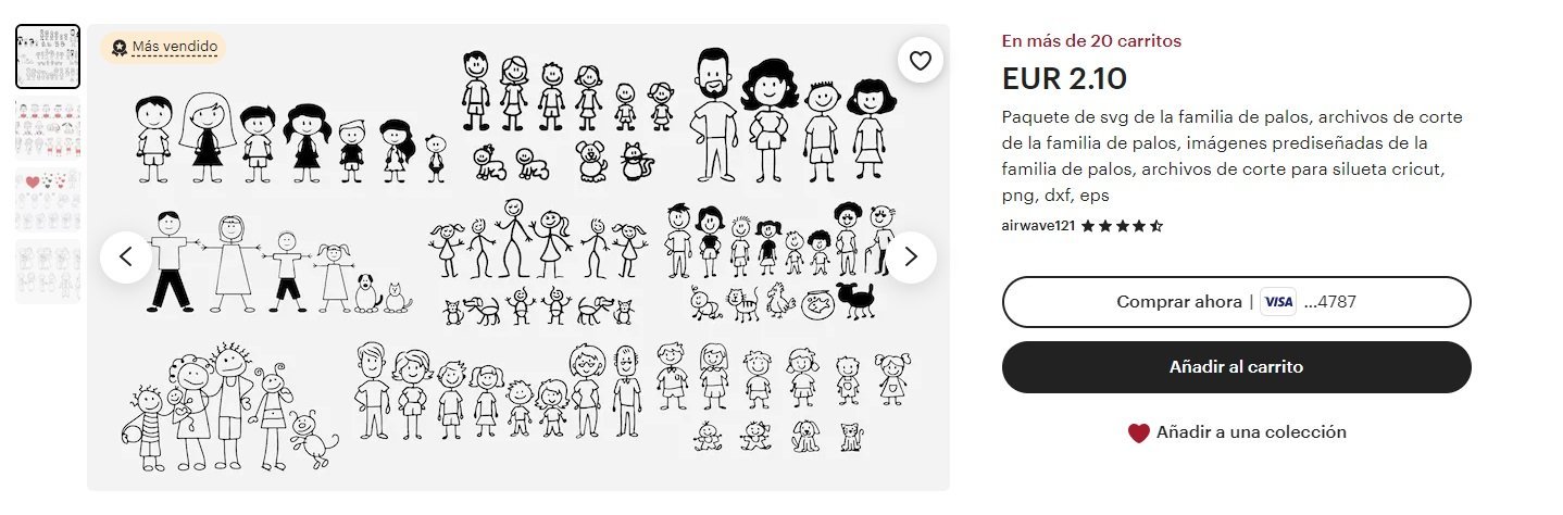 Paquete de svg de la familia de palos