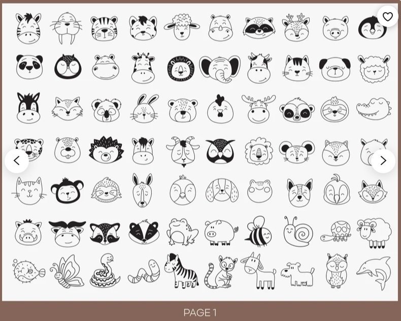Set de 220 dibujos a mano de animales granja - Imagen 2