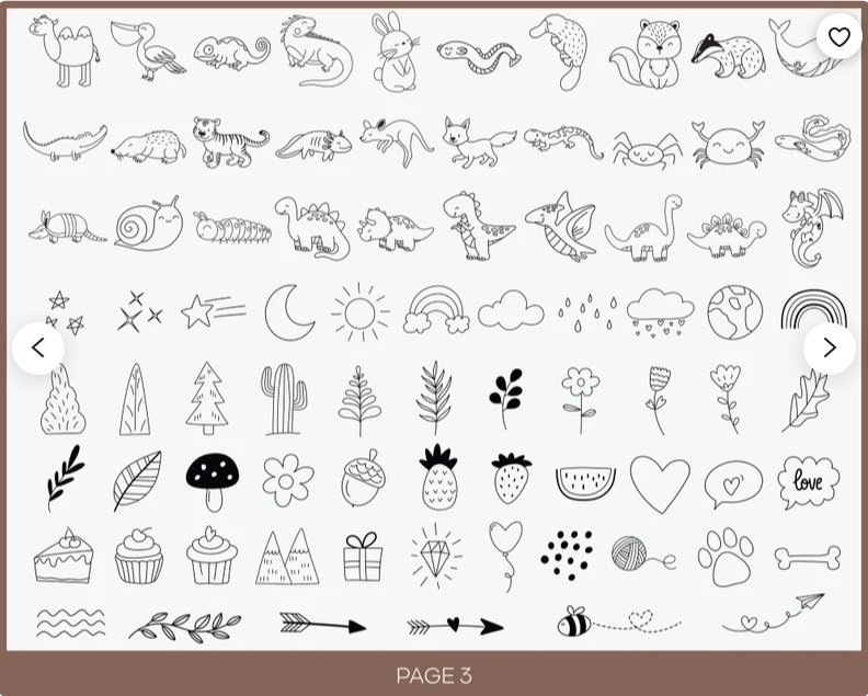 Set de 220 dibujos a mano de animales granja - Imagen 4