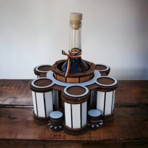 Dispensador para 6 chupitos y botella 2