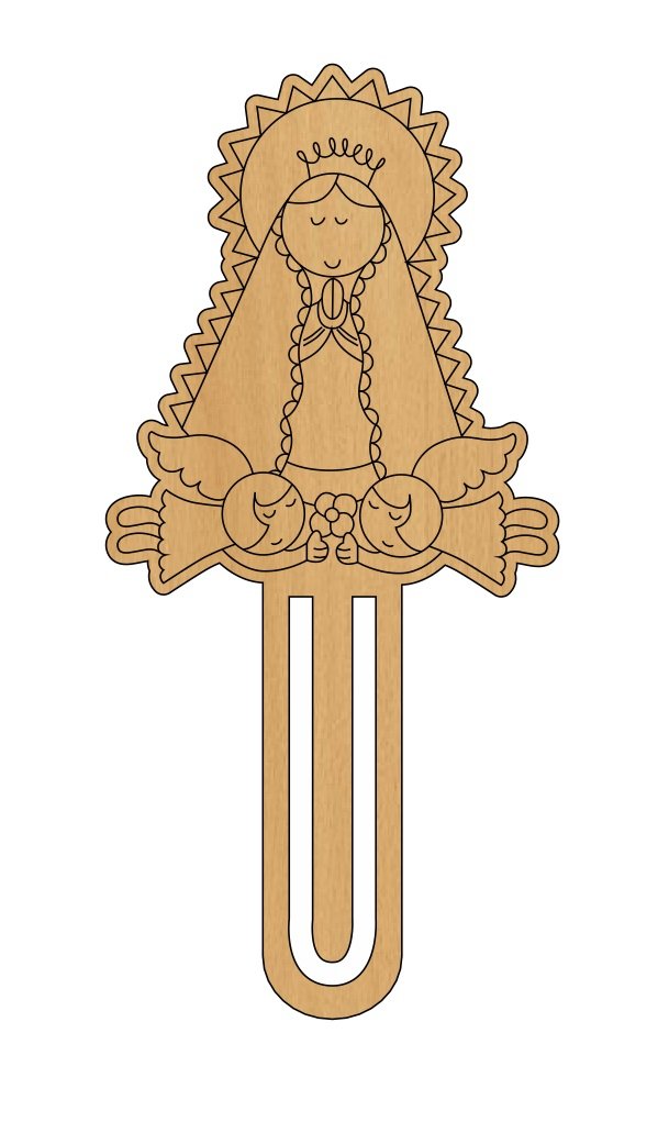 VIRGEN CLIP CON DOS ANGELITOS