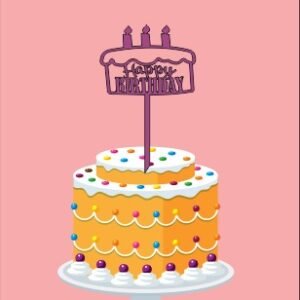 Topper happy birthday Pastel