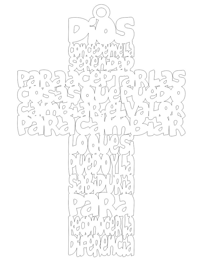 CRUZ ORACION SERENIDAD