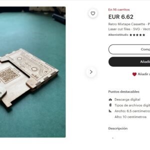 Cassette Retro con QR para Playlist