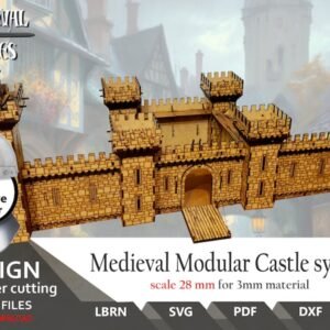 Castillo Medieval + Trebuchet (Escala 28mm)
