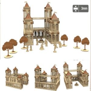 Castillo Medieval Estilo Francés (Juguete de Madera)