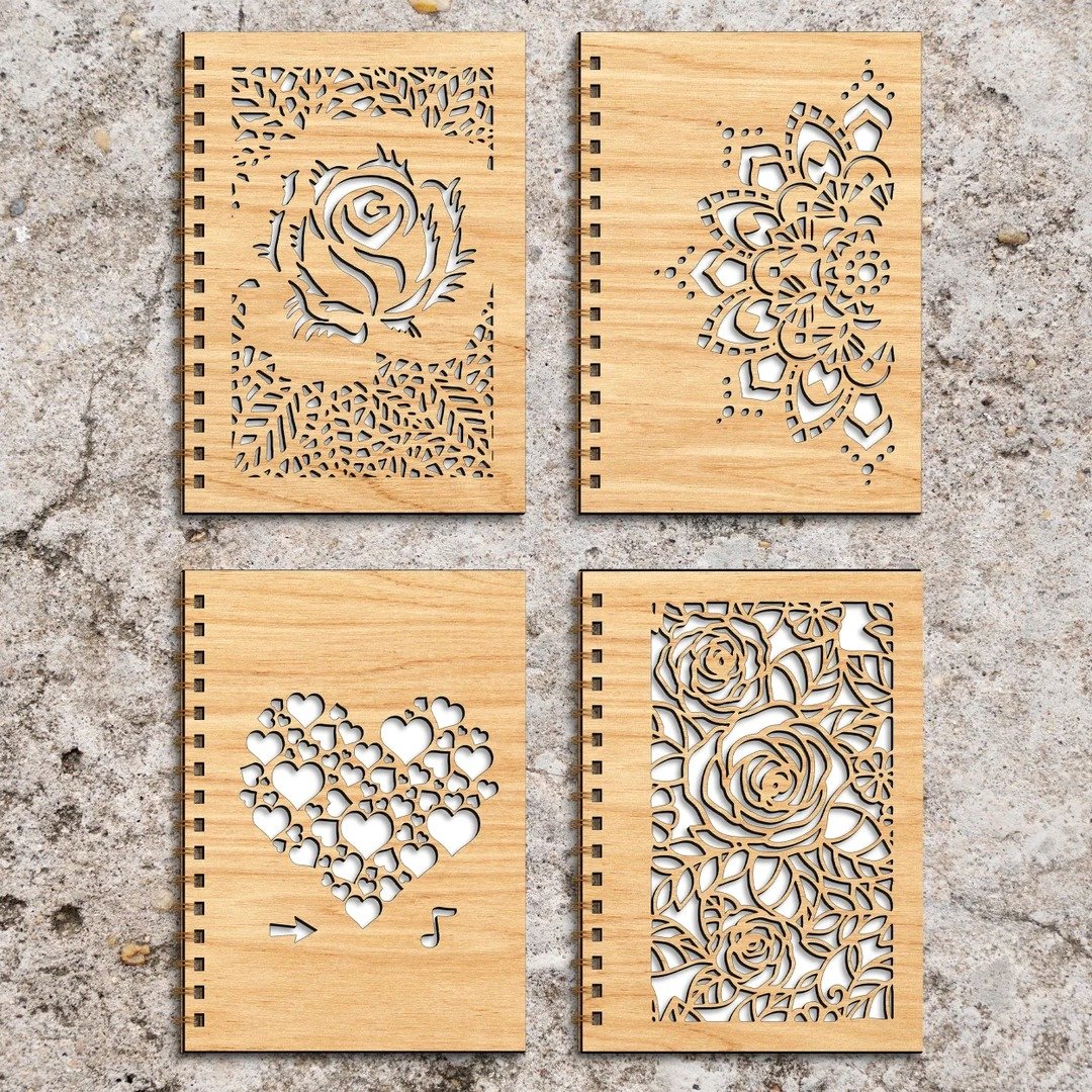 Funda para Libreta con Diseño de Rosa